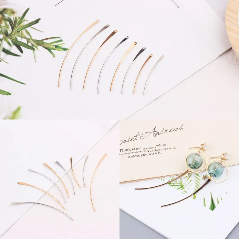 

1 шт. «сделай сам», ювелирные изделия, медная дуга, длинная полоса, тонкая плетеная подвеска, классический зажим, ушное кольцо, ушной крючок, материал, Подвески ручной работы