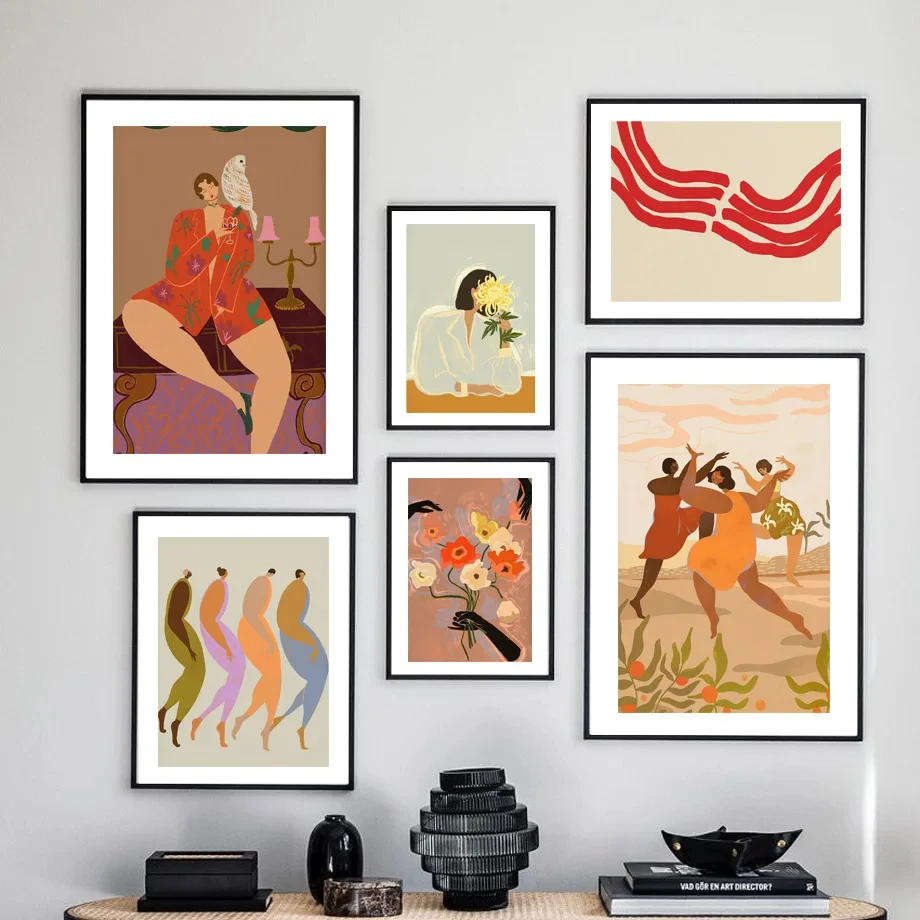 Женская пижама в стиле бохо танцевальная сова цветочные плакаты и искусственные