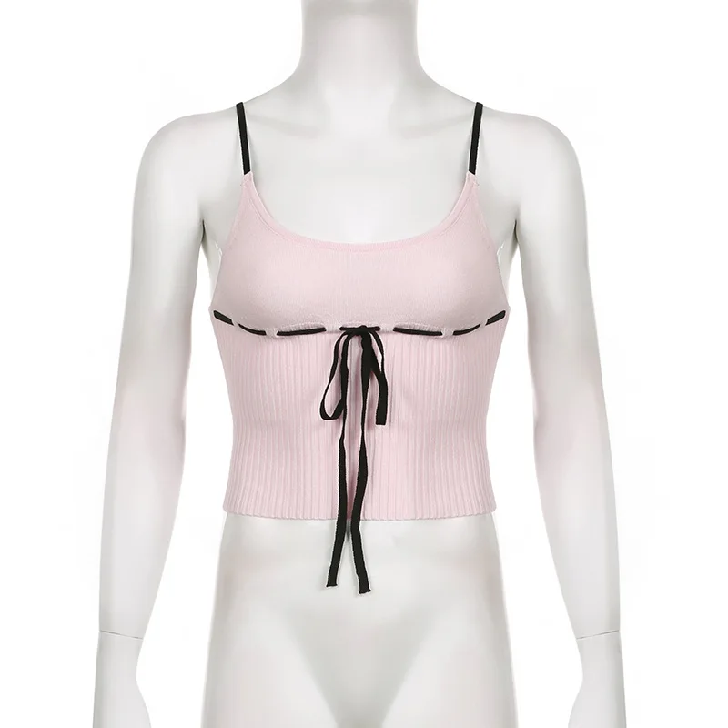 

Новая простая и модная розовая кофта на бретельках для женщин