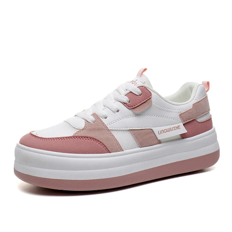 

Sneakers for Women Skateboarding Shoes Air Mesh White Flat Anti-slippery Breathable Comfortable Ladies Summer with Free Shipping