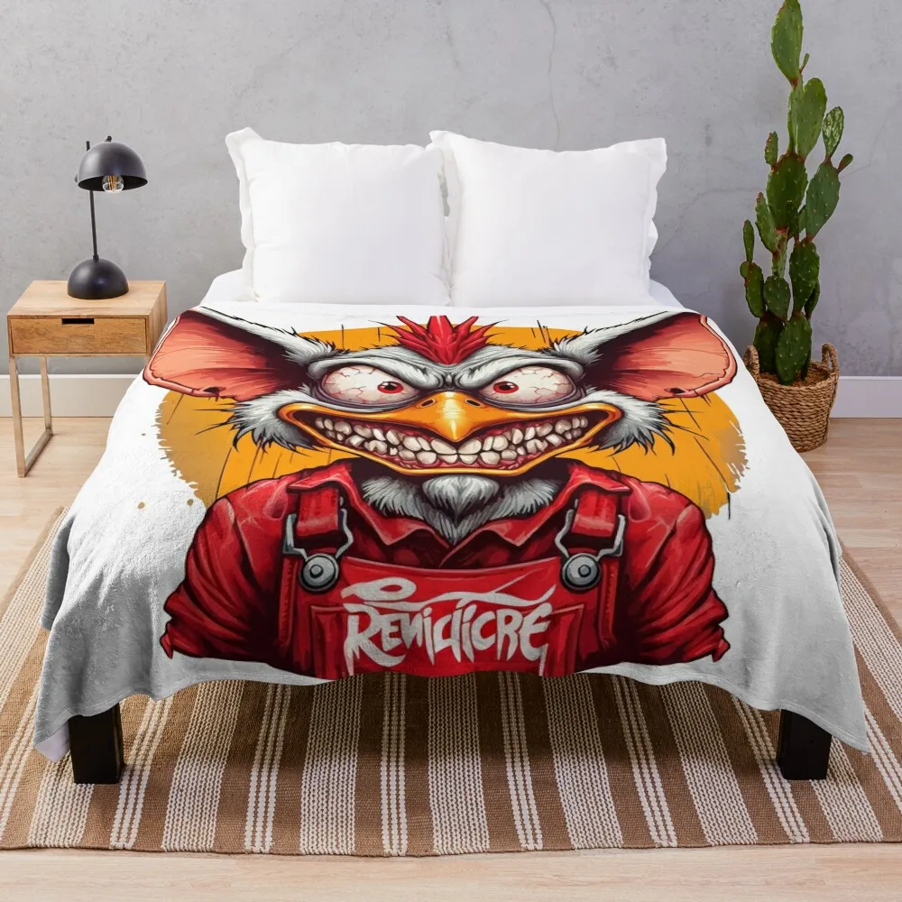 Одеяло с курицей и крысом на Хэллоуин. Зимние постельные одеяла.