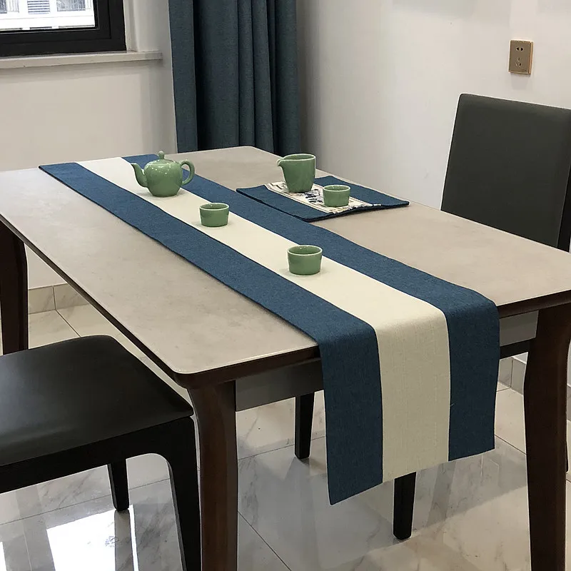 

Cotton and linen table flag thickening double-sided zen tea contemporary and contracted_AN2024