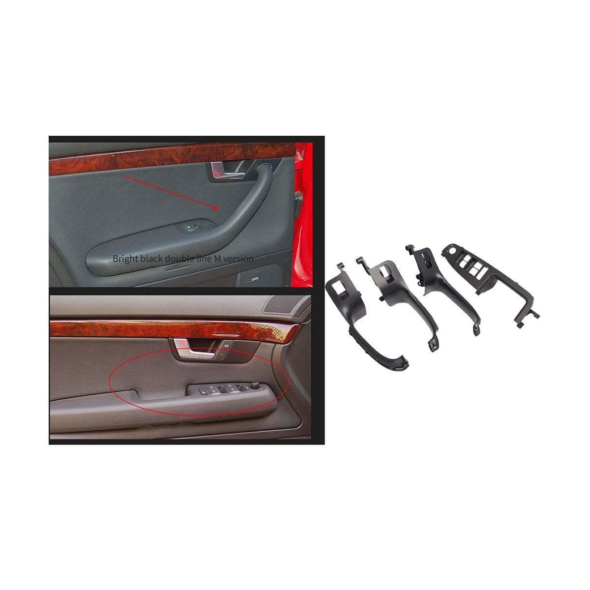 

Аксессуары для внутренней дверной ручки автомобиля для Audi A4 B6 B7 2002-2008