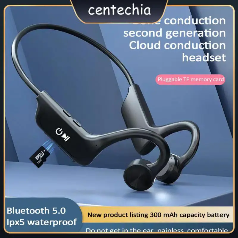 

Bone Conduction Bone Conduction Earphones Waterproof Sport Headphone Long Standby With Mic -compatible 5.0 Earburds