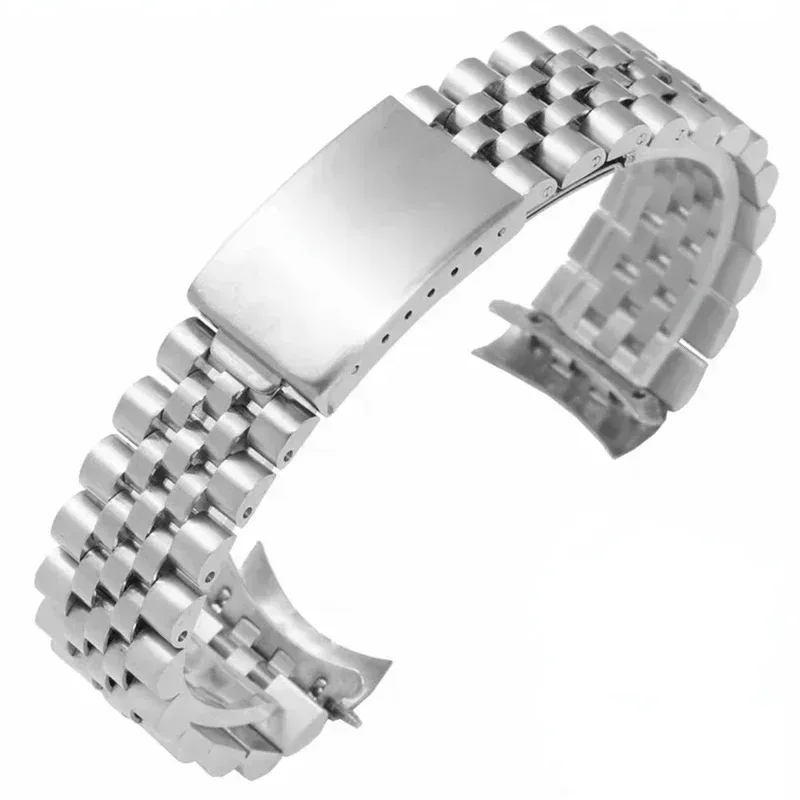 Фото Роскошный ремешок из нержавеющей стали 18/19/22 мм/20 мм для Rolex 46 мм 43, металлическая твердая петля для часов для браслета Datejustseiko №2