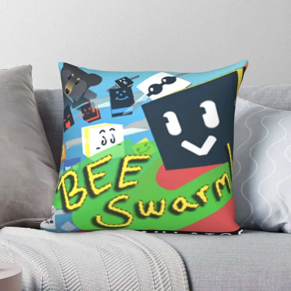 Квадратный Чехол-подушка с имитатором пчелиного паука чехол из полиэстера льна и