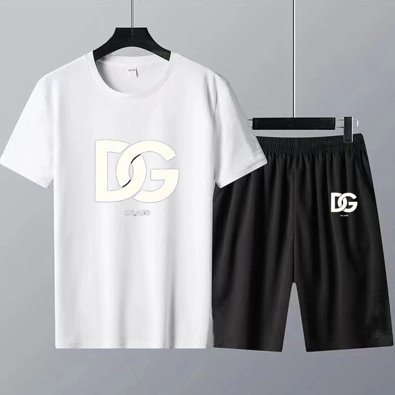 2023Limited Men Women T-shirt Set Luxury Brand Trend Fashion Simple Sports T Shirt Oversized100%  Cotton Leisure Set Free Shippi