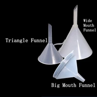 1pcslot pp plastic funnel wide mouth big mouth triangle funnel for experimental supplies experimental equipment