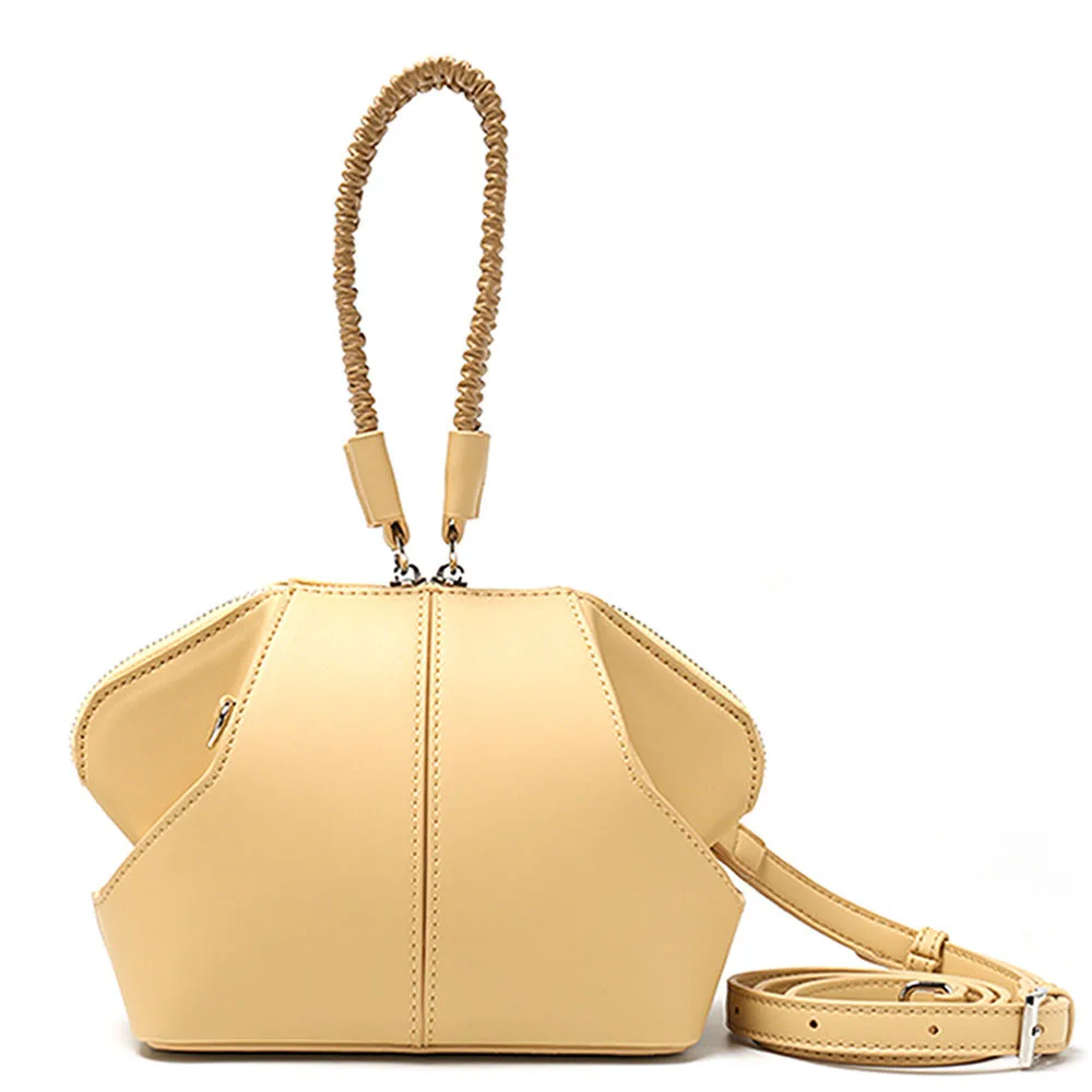 INS Totes Bags for Women 2022 Trendy Vintage Handbag Female Small Shoulder Bags Casual Pleated Design Cloud Bag