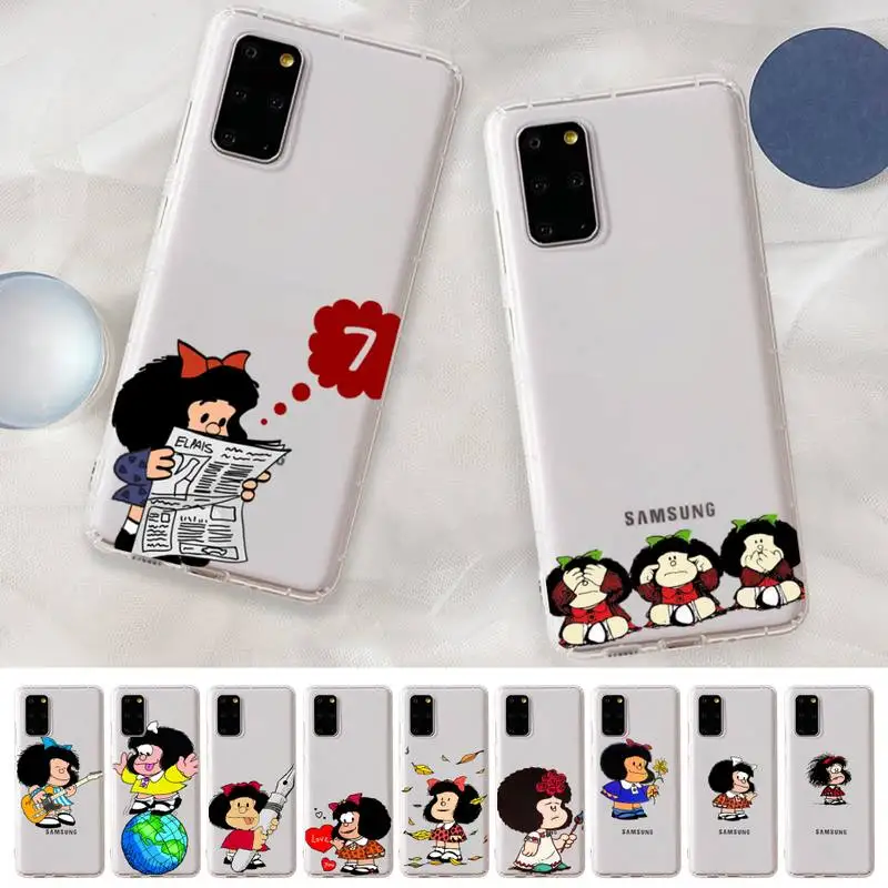 

Hot Mafalda Phone Case For Samsung A 10 20 30 50s 70 51 52 71 4g 12 31 21 31 S 20 21 plus Ultra