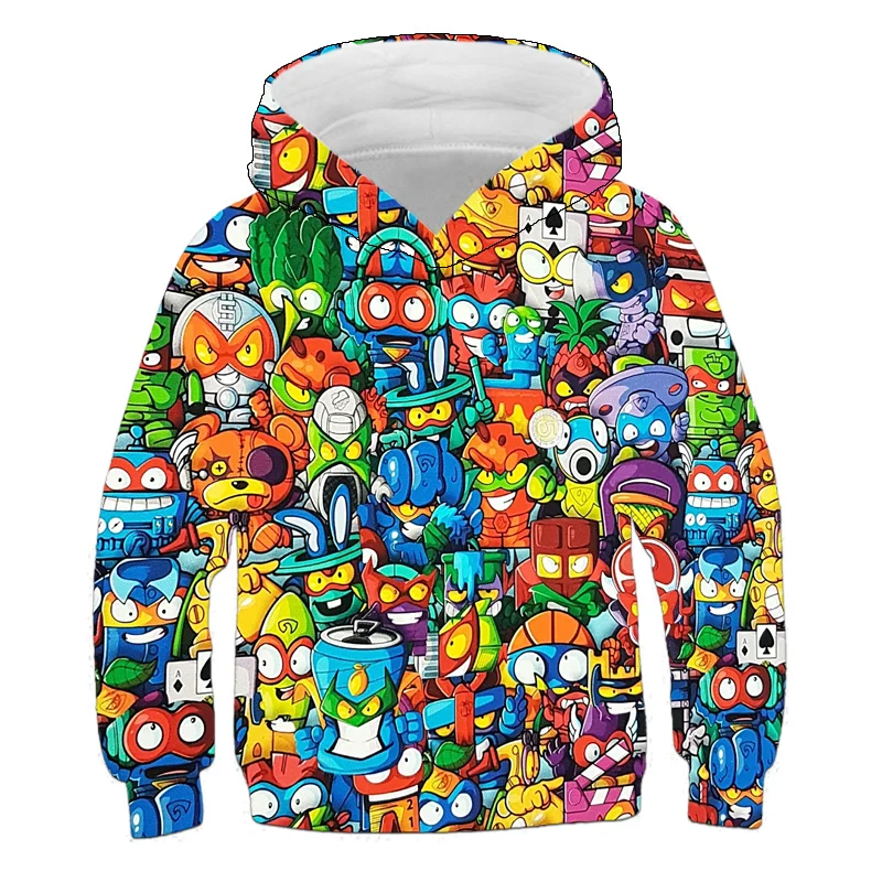 

Newest Superzings Serie 7 Hoodies Doctor Volt Sweatshirts Super Zings Kids/Children Boy/Girls Auturn Spring Hooded 4-14T