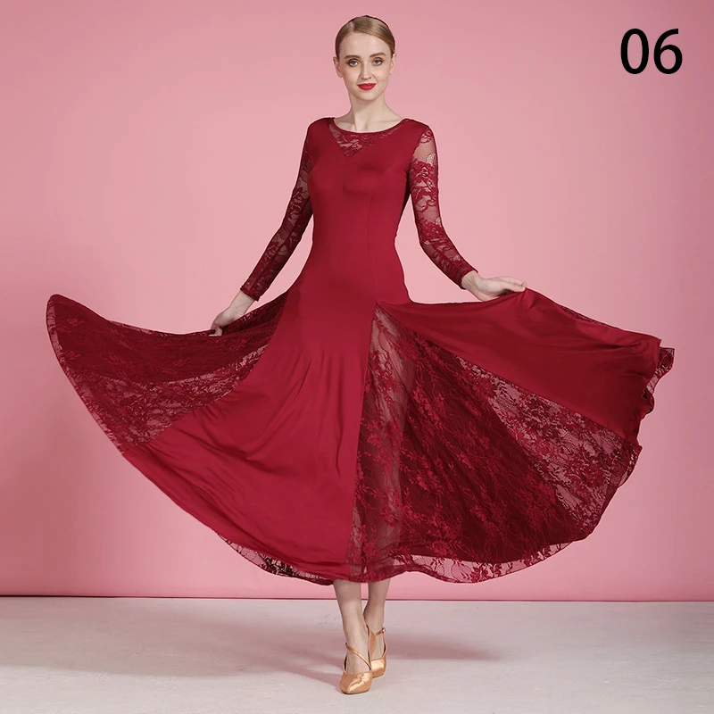 Женское кружевное платье для бальных танцев танго стандартные платья