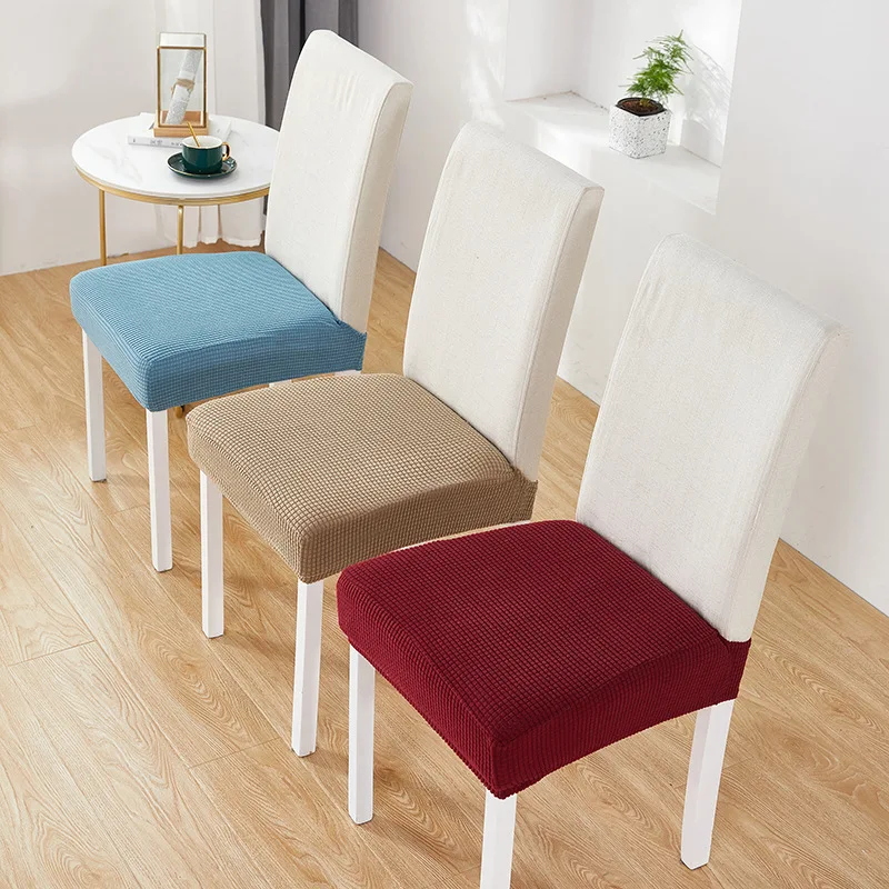 Однотонный чехол на стул жаккардовые чехлы сиденья стулья для обеденных стульев