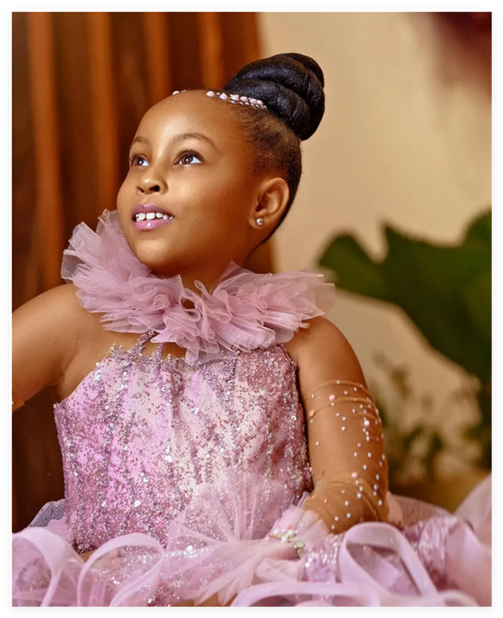 Korte roze bloemenmeisjesjurken PHP de knie bloemen op 3) Stortte prinses koningin baljurken meisjes verjaardagsjurk voor b