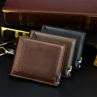 fashion wallet pu leather foldable wallet slim credit card id holders insert coin purses luxury business bifold wallet for men
