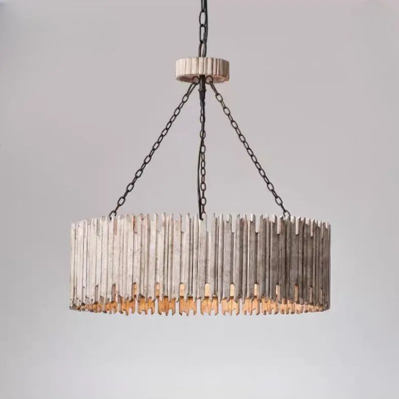 Деревянные подвесные светильники в американском ретро-стиле Индивидуальные