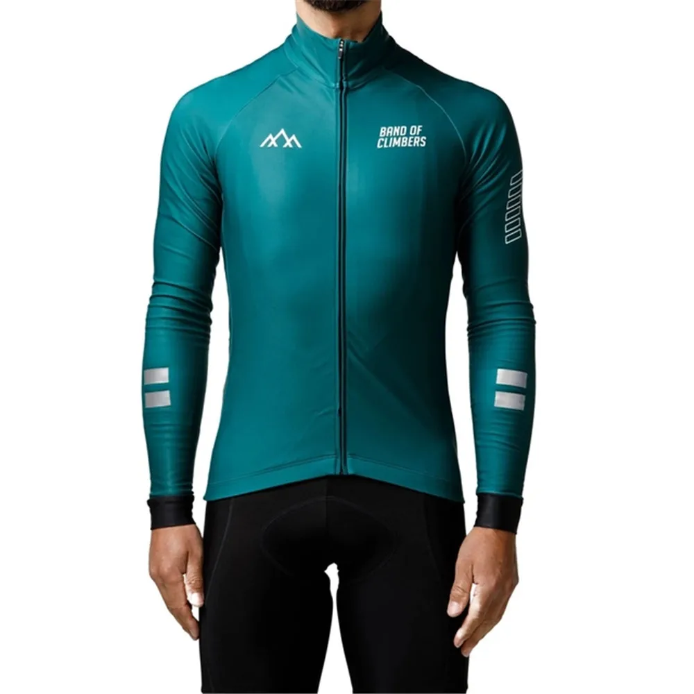 

Band Of Climbers Bicycle Men's Winter Coat Cycling Jersey Thermal Fleece Cycling Long Sleeve Jacket MTB Outwear Ciclismo Hombre