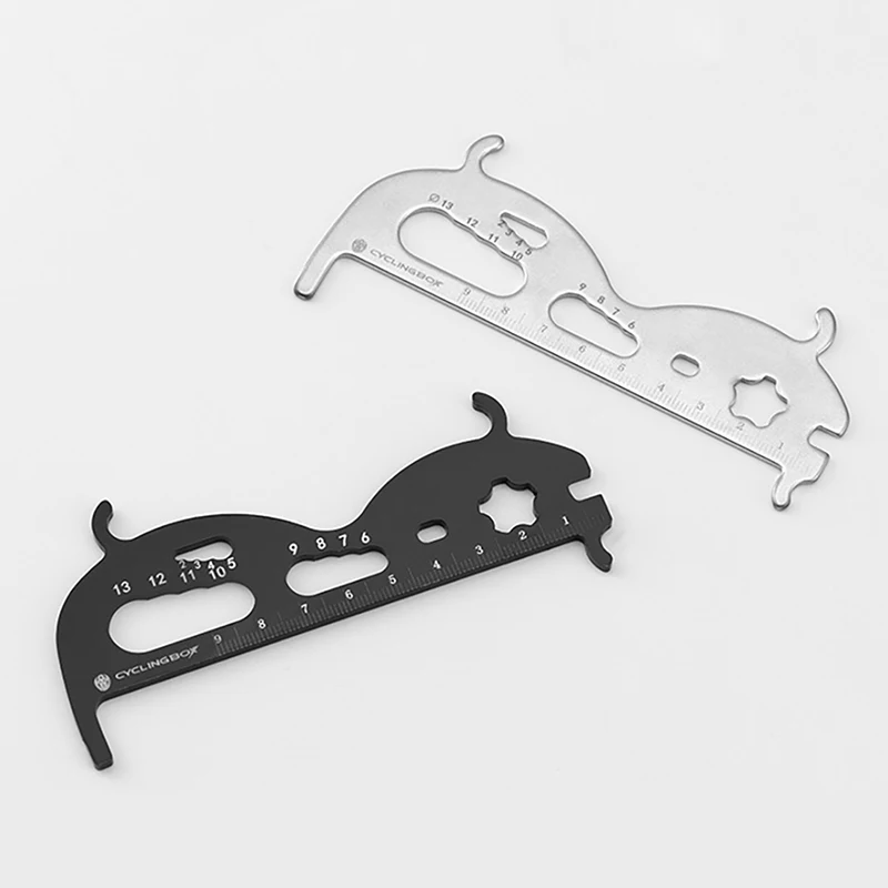 

CYCLING BOX Multifunctional Bike Chains Measuring Rulers Bicycle Chain Checker Caliper Cycling Repair Tool