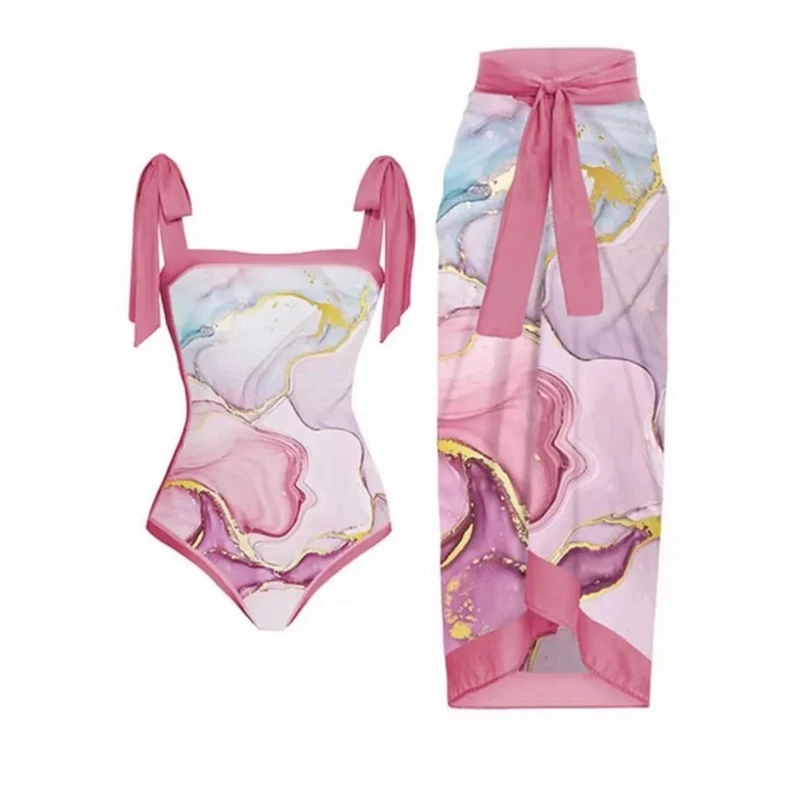 Lanswe 2023 Swimsuit Women One-Piece Set Sweemsuit New Fashion Women's  Cover-Up Swimsuit Summer Beachwear For A teenager Girl