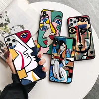 picasso abstract art painting phone case for iphone 11 12 13 pro xs max mini 8 7 6 6s plus x 5s se 2020 xr silicone cover fundas