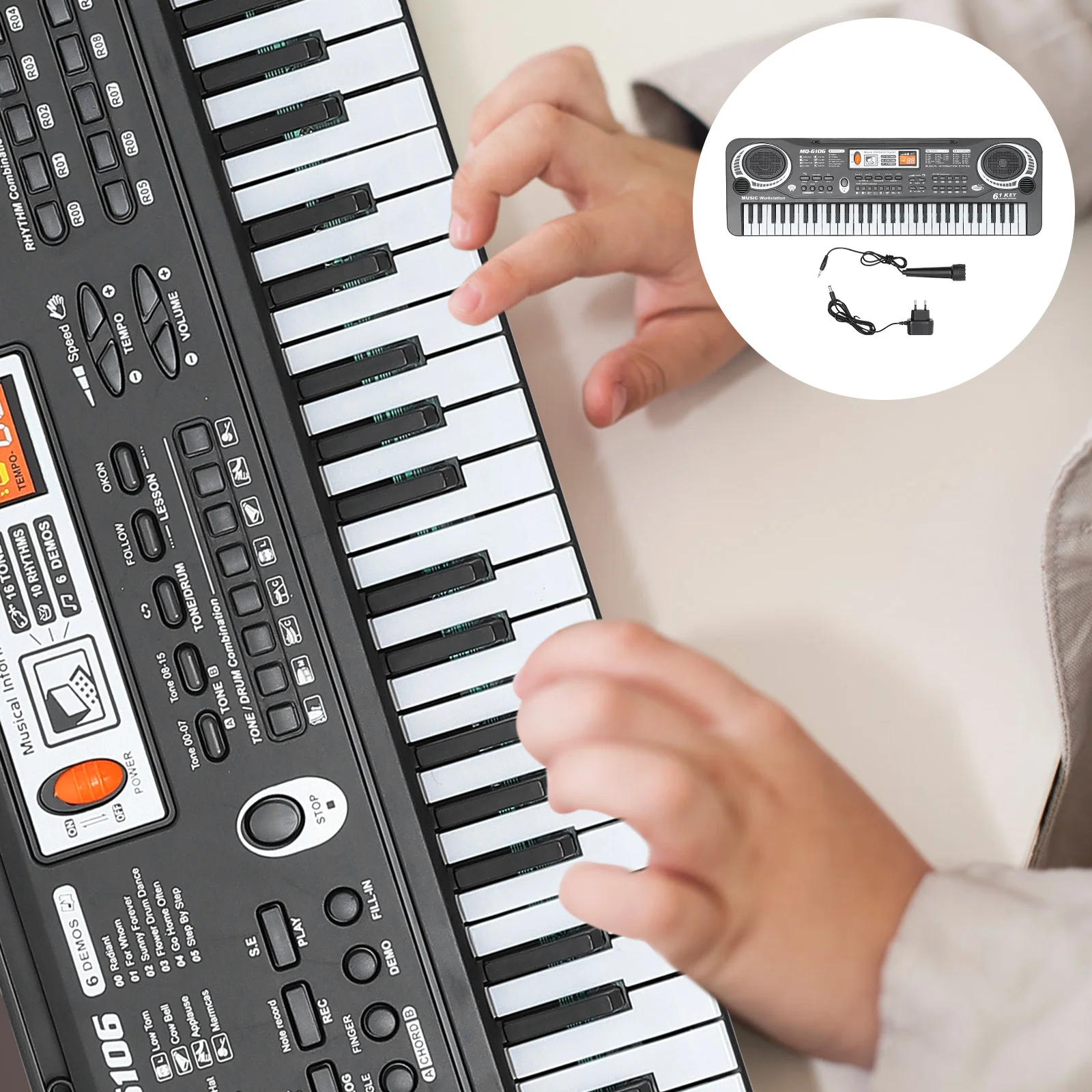

1 Set Piano Keyboard Multi-functional Electronic Kids Plaything for Kids(plug)