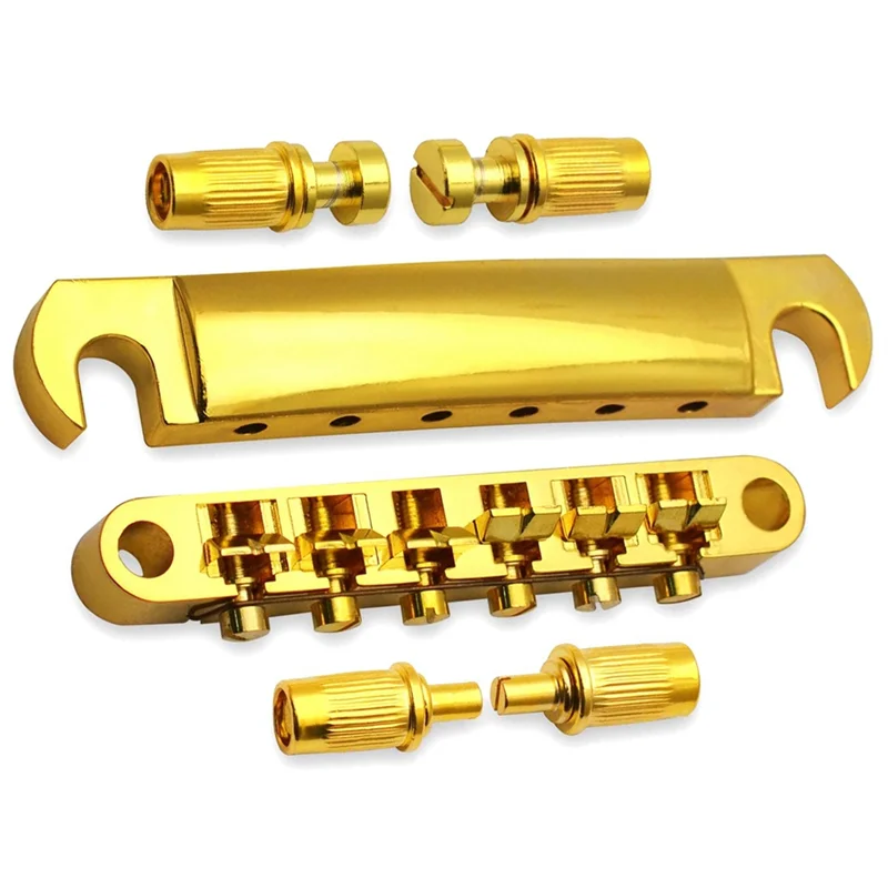 

Guitar Bridge Locking Tune-O-Matic Bridge and Tailpiece Set for LP/SG Electric Guitar Parts Accessories Gold