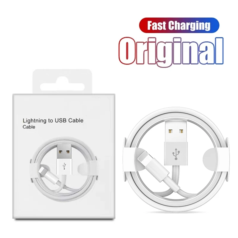 

Fast Charging Original Cord USB Charger Cable for iPhone XS Max XR X 6 6S 7 8 14 Plus 13 12 mini 11 Pro Max SE USB Data Cable 1m