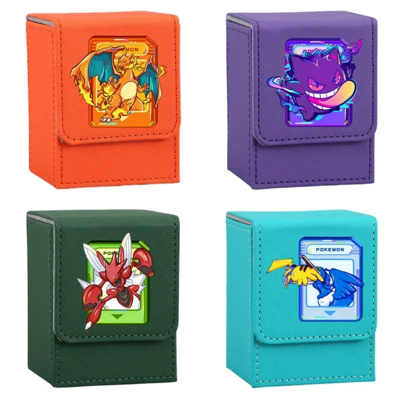 Чехол для карт Pokemon Charizard Gengar Squirtle Psyduck Bulbasaur Metagross Diy Кожаные фигурки игрушек Аниме