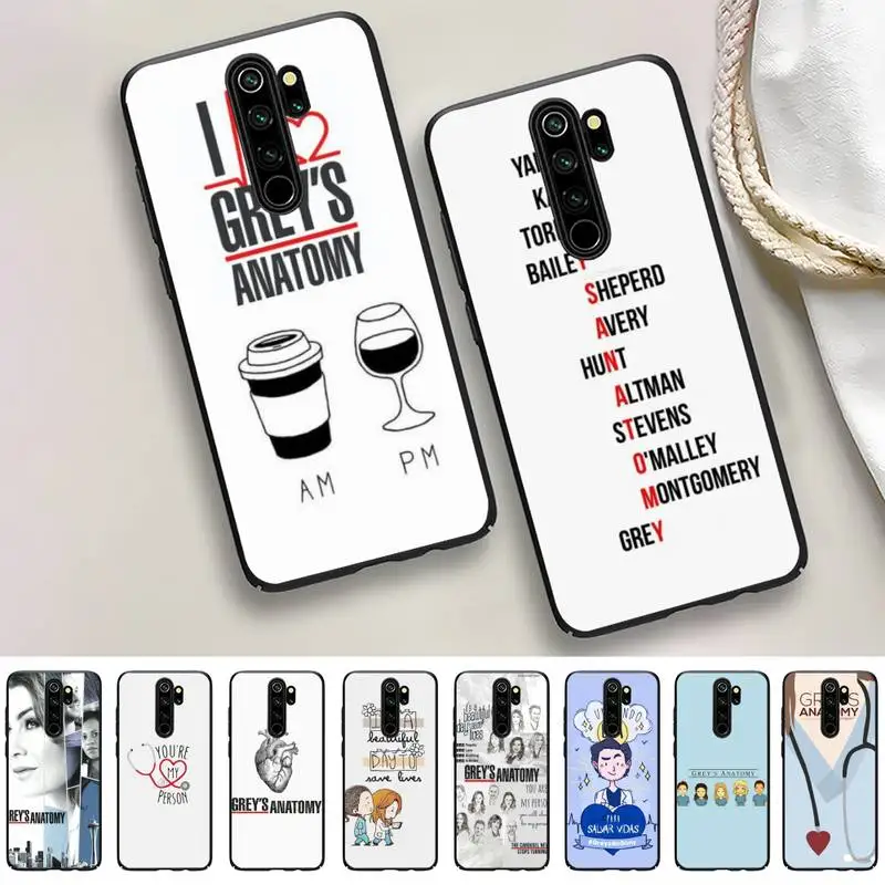 

Grey Anatomy Phone Case for Redmi 5 6 7 8 9 A 5plus K20 4X S2 GO 6 K30 pro