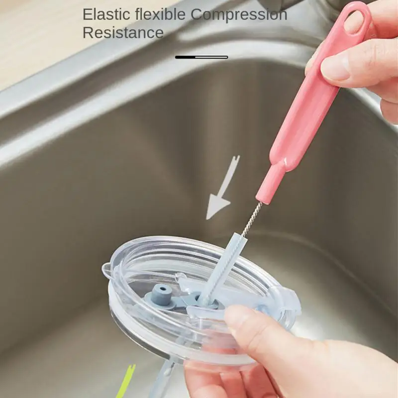 

Simple Cup Brush Multifunctional Cup Cleaning Brush Gap Nipple Bottle Brush Suction Tube Brush Household Washing Cup Cleaner