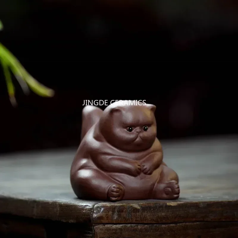 Домашний чайный сервиз украшения подарки бутик Исин фиолетовая глина чай