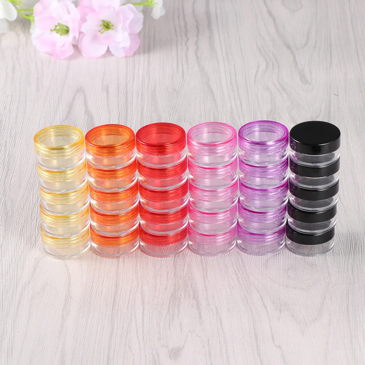 

50Pcs 5g 5 Gram Containers Round Clear Containers Sample Empty Containers Round Pot Jars