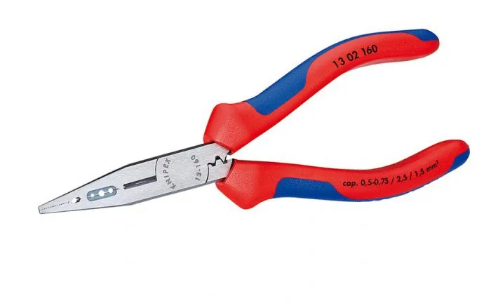 Плоскогубцы для монтажа проводов KNIPEX 0 5-2 5 мм² двухкомпонентные чехлы 160 мм -