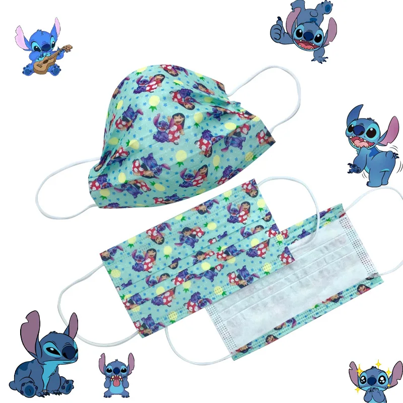 

50 шт., одноразовые маски для лица с мультяшным рисунком