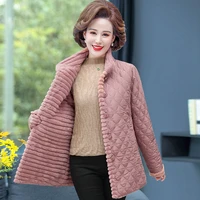 middle age women winter tops big size mother clothes 5xl female parka thick warm coats rabbit fur outerwear