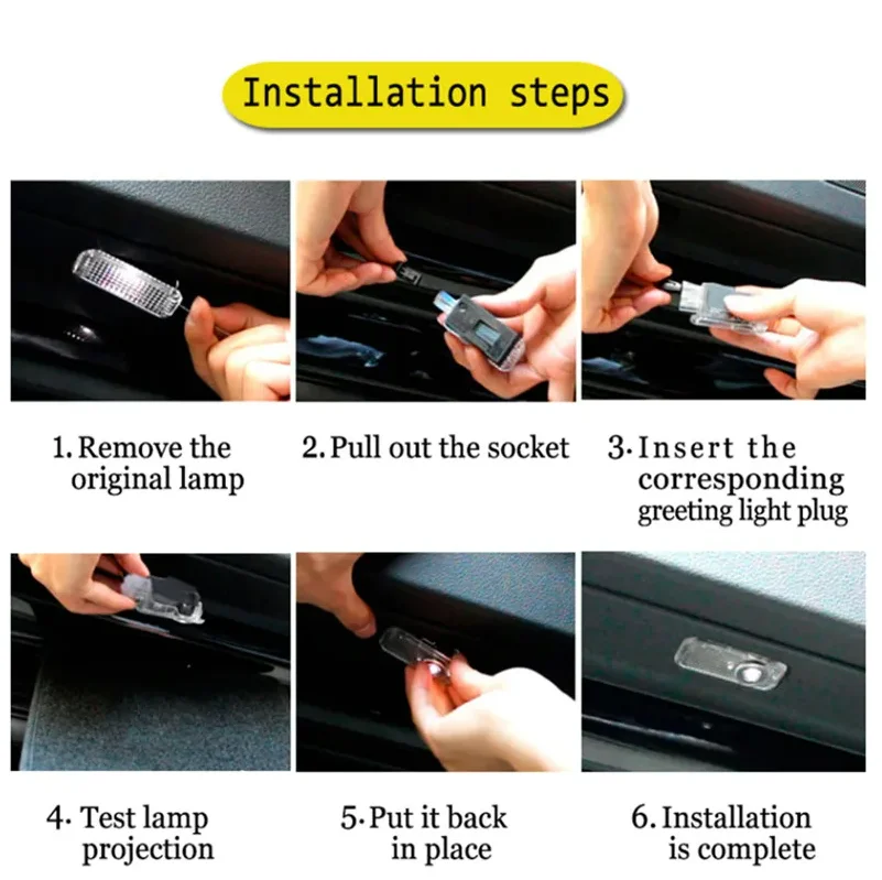 Светодиодный светильник с проекционным логотипом двери для Toyota Prius Highlander Land Cruiser