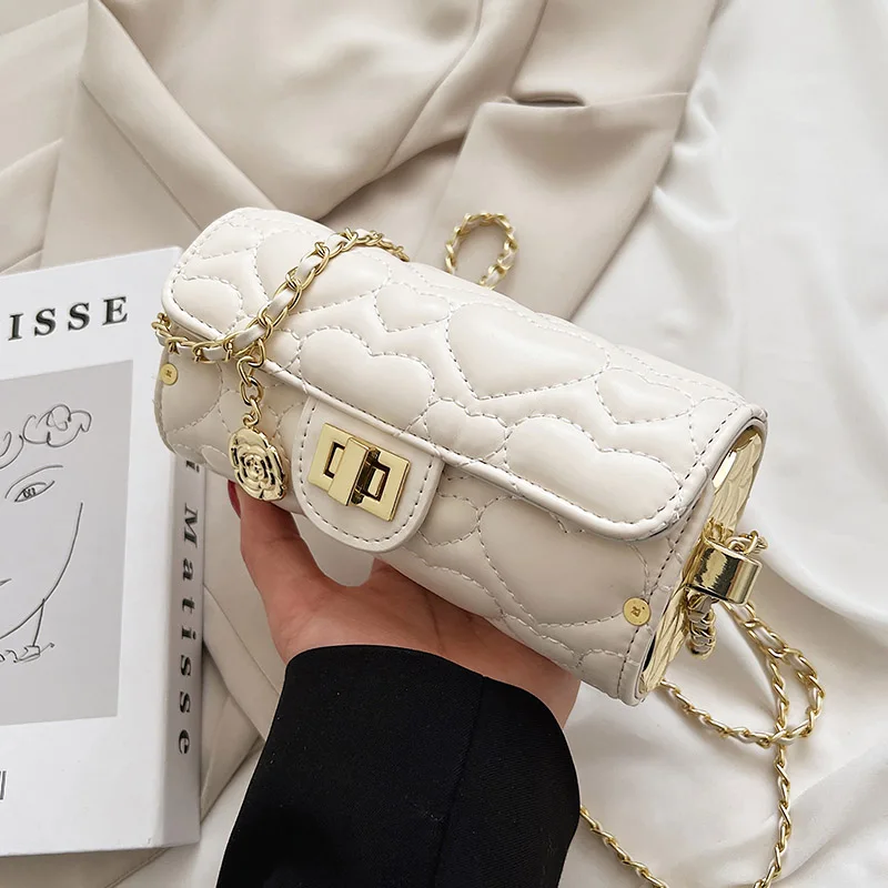 

Mini Barrel Shaped Handbags 2022 Luxury Fashion Designer PU Leather Women's Handbags Female One Shoulder Crossbody Sling Bag