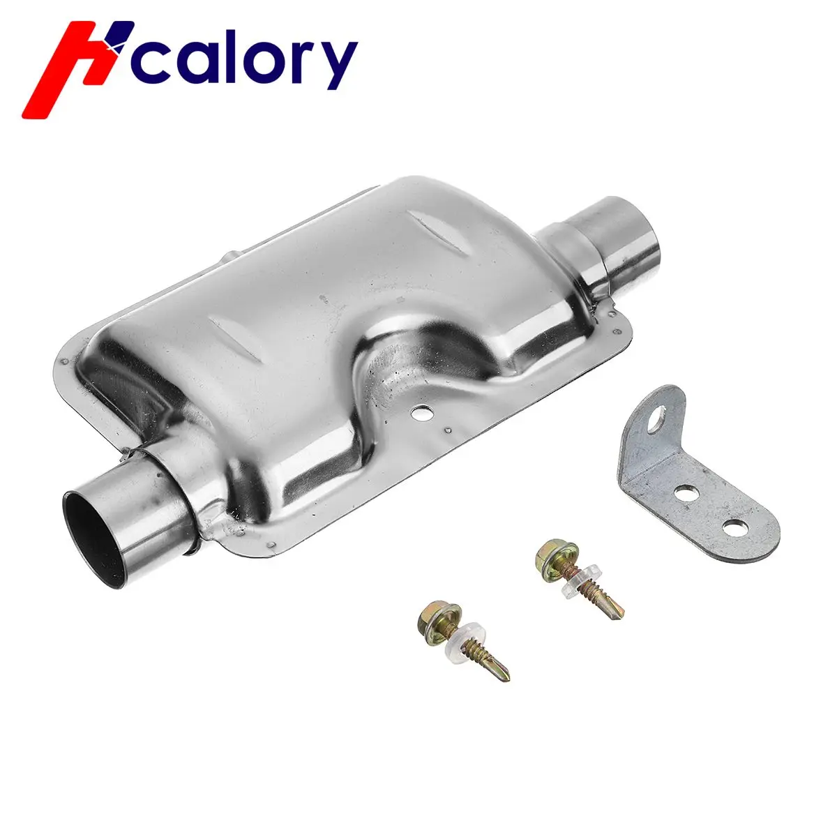 

Portable Pipe Silencer Exhaust Muffler 24mm Clamps Bracket and 60cm Exhaust Pipe for Car Heater Parking Air Diesel Heater
