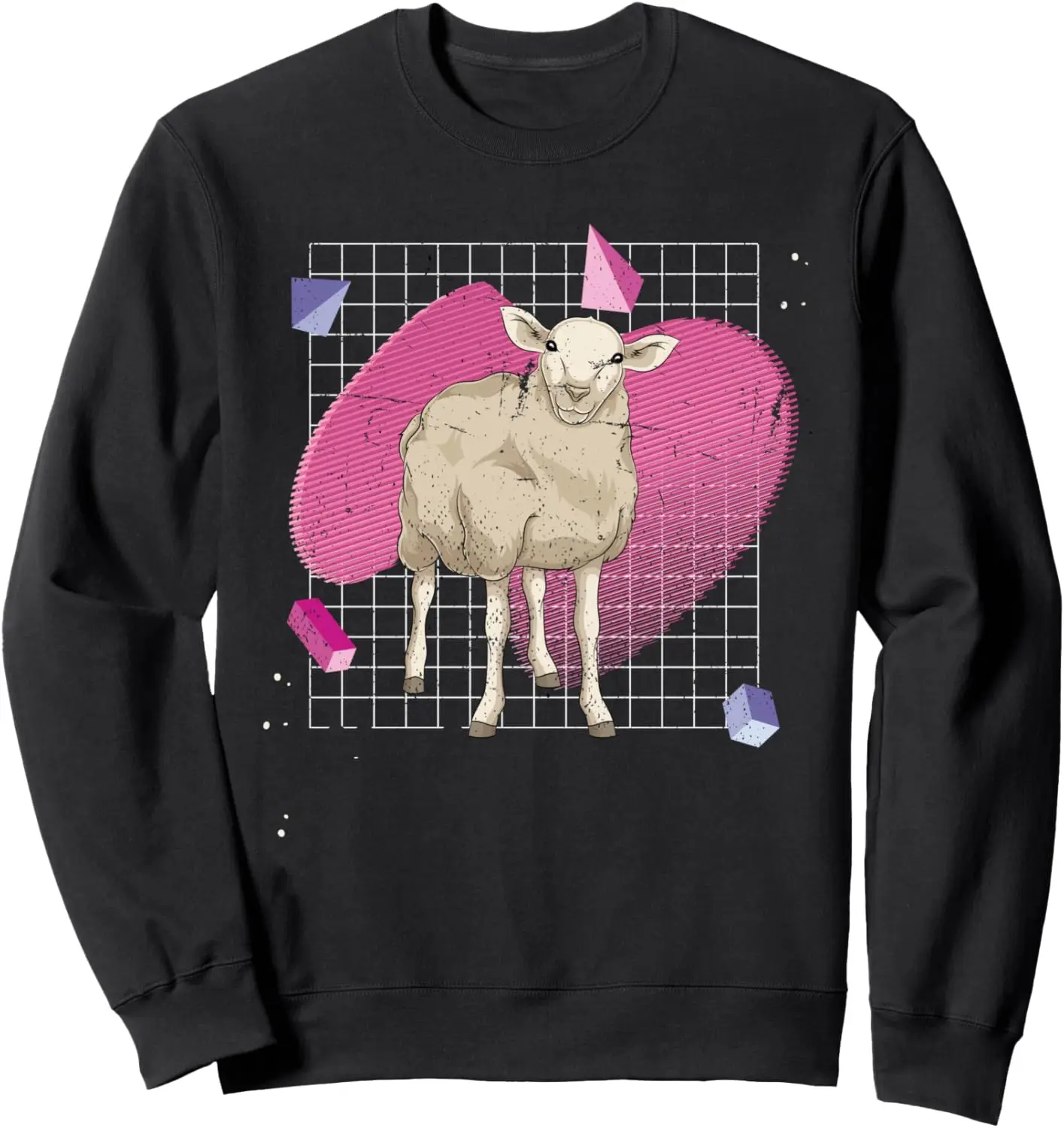 Толстовка Vaporwave 90s Art Farm Animal Farmer Sheep
