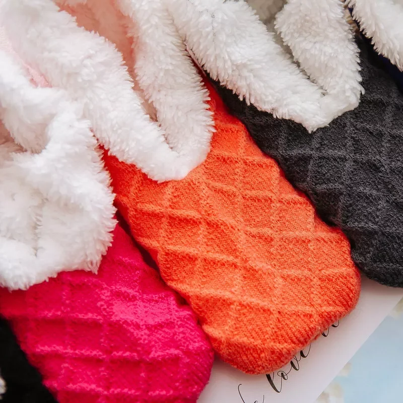 

Home Socks Slippers Women Plush Warm Knit Slippers Lightweight Soft Comfortable Winter Slippers Women Indoor Slippers
