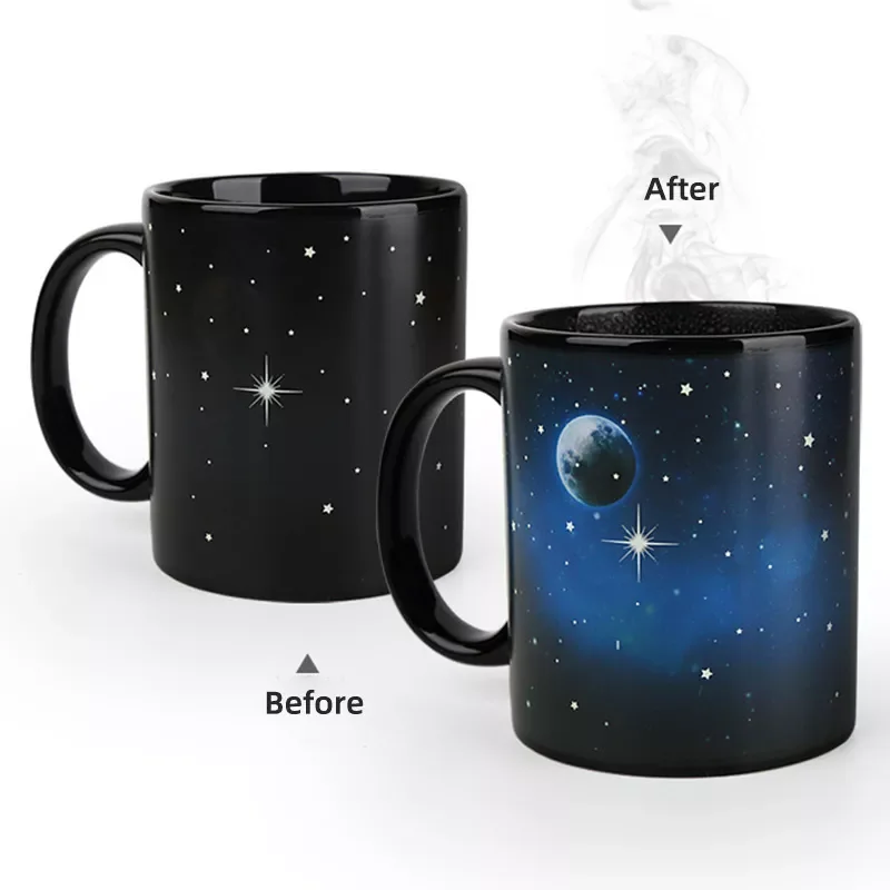 

Moon Earth Discoloration Milk Cup Starry Sky Earth Porcelain Water Cup Gift Temperature Sensing Gradient Coffee Mug