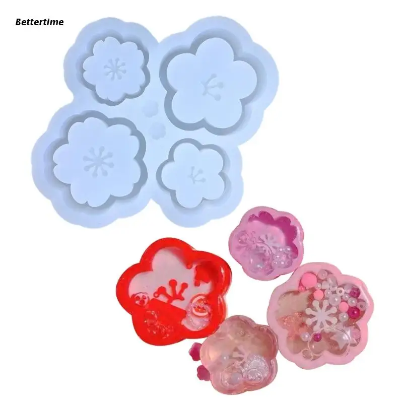 

B36D Resin Shaker Mold DIY Quicksand Casting Epoxy Silicone Mold Resin Epoxy Jewelry Molds for Pendant Decoration Crafts