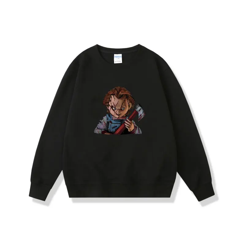 

Funny Chucky with The Hatchet Graphic Sweatshirt Spring Autumn Men Women Fashion Streetwear Unisex Vintage Oversized Pullover
