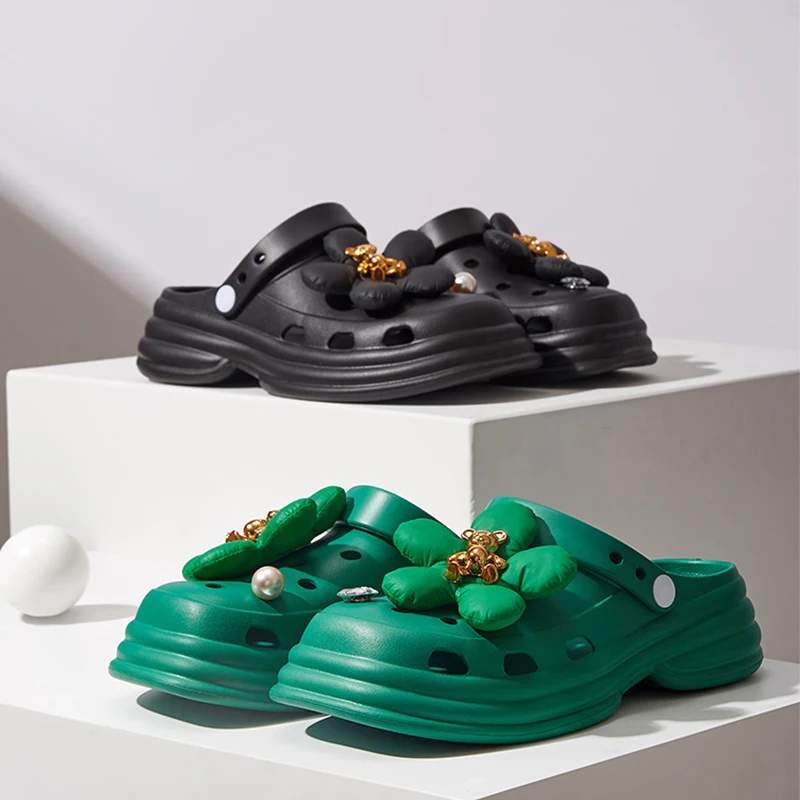 

Сандалии женские на платформе, дизайнерские шлепанцы на танкетке, Уличная обувь для сада, пляжные тапки на толстой подошве, летние Тапочки