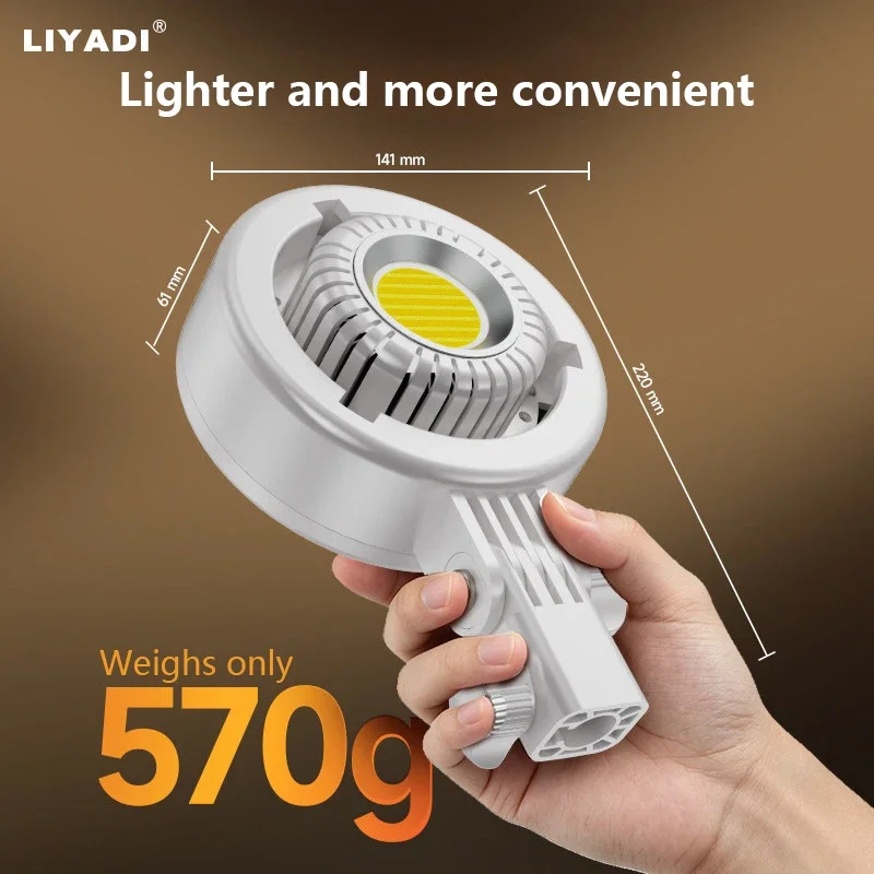 Фото Профессиональный светодиодный видеосвет LIYADI 150W COB для фотосъемки, 2700K-6500K, постоянный световой поток для студийной видеосъемки №2