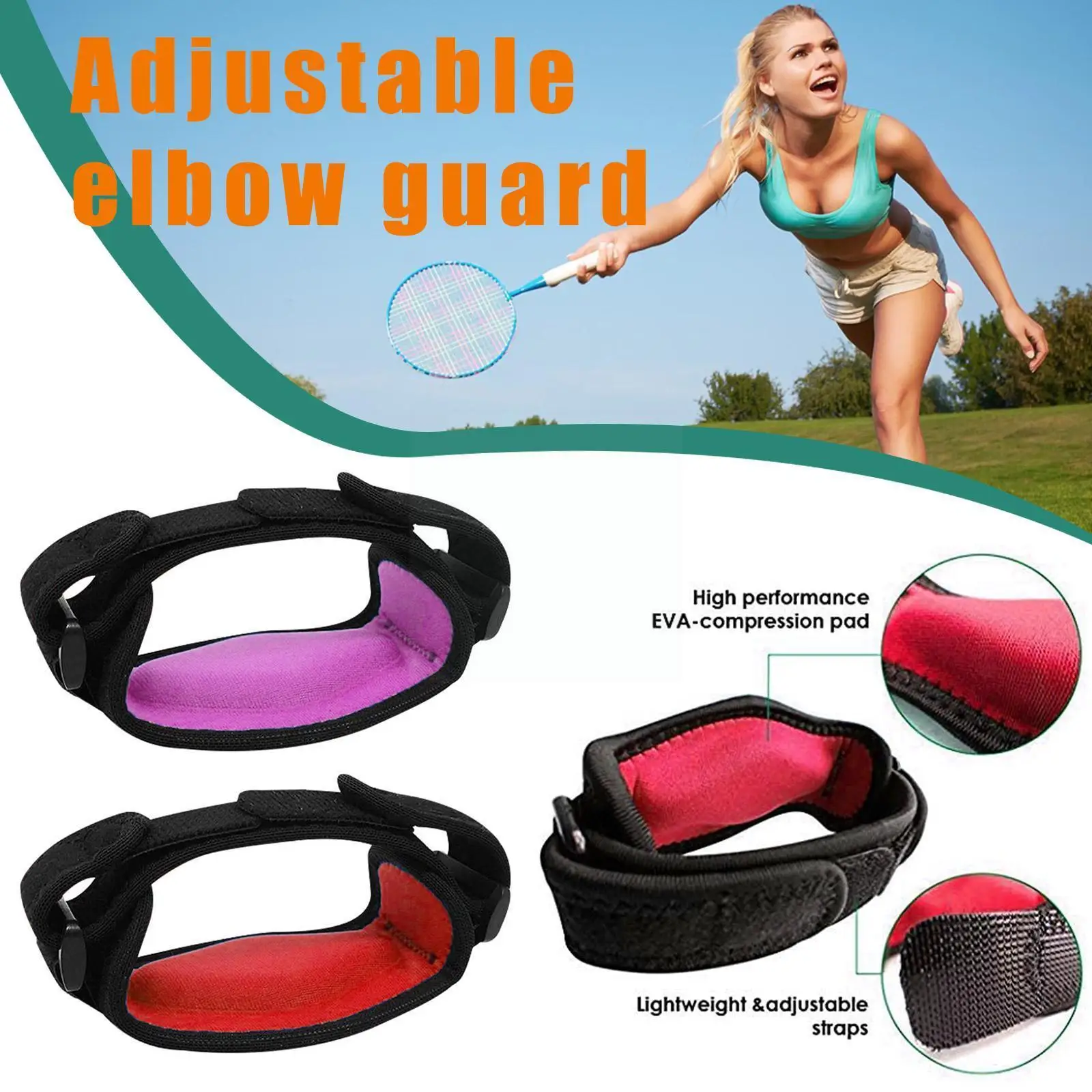 

Adjustable Basketball Badminton Tennis Golf Elbow Support Pain Pads Brace Lateral New Elbow Golfer Syndrome Epicondylitis S B2v0
