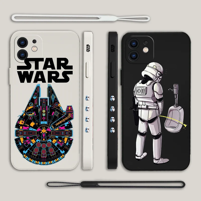 

Star W-Wars Phone Case For Xiaomi Redmi Note 12 11 11T 10 10S 9 Pro Plus 10C 9A 9C 9T K40 K50 K60 4G 5G With Hand Strap
