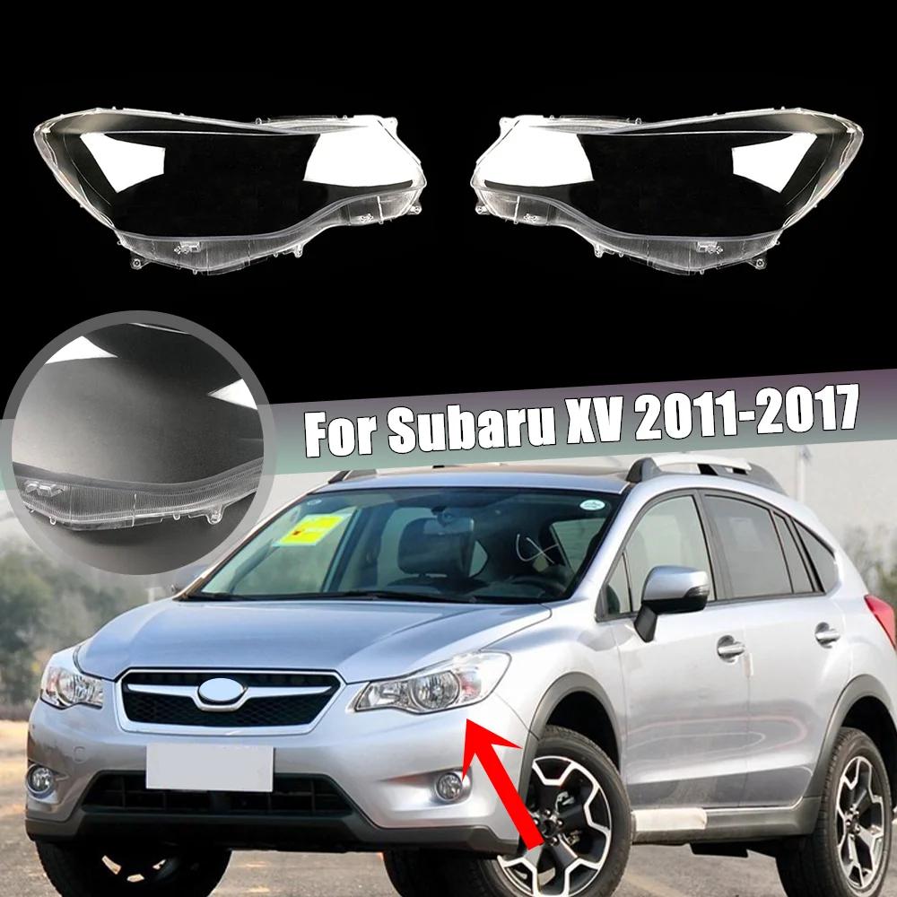 

A Pair Car Headlight Cover Clear Lens Headlamp Lampshade Shell Transparent Cover Lampshade For Subaru XV Crosstrek 2011-2017
