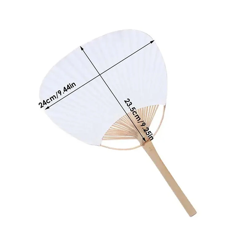 Веер из чистой белой бумаги для рисования веер чистого белого бамбука Круглый