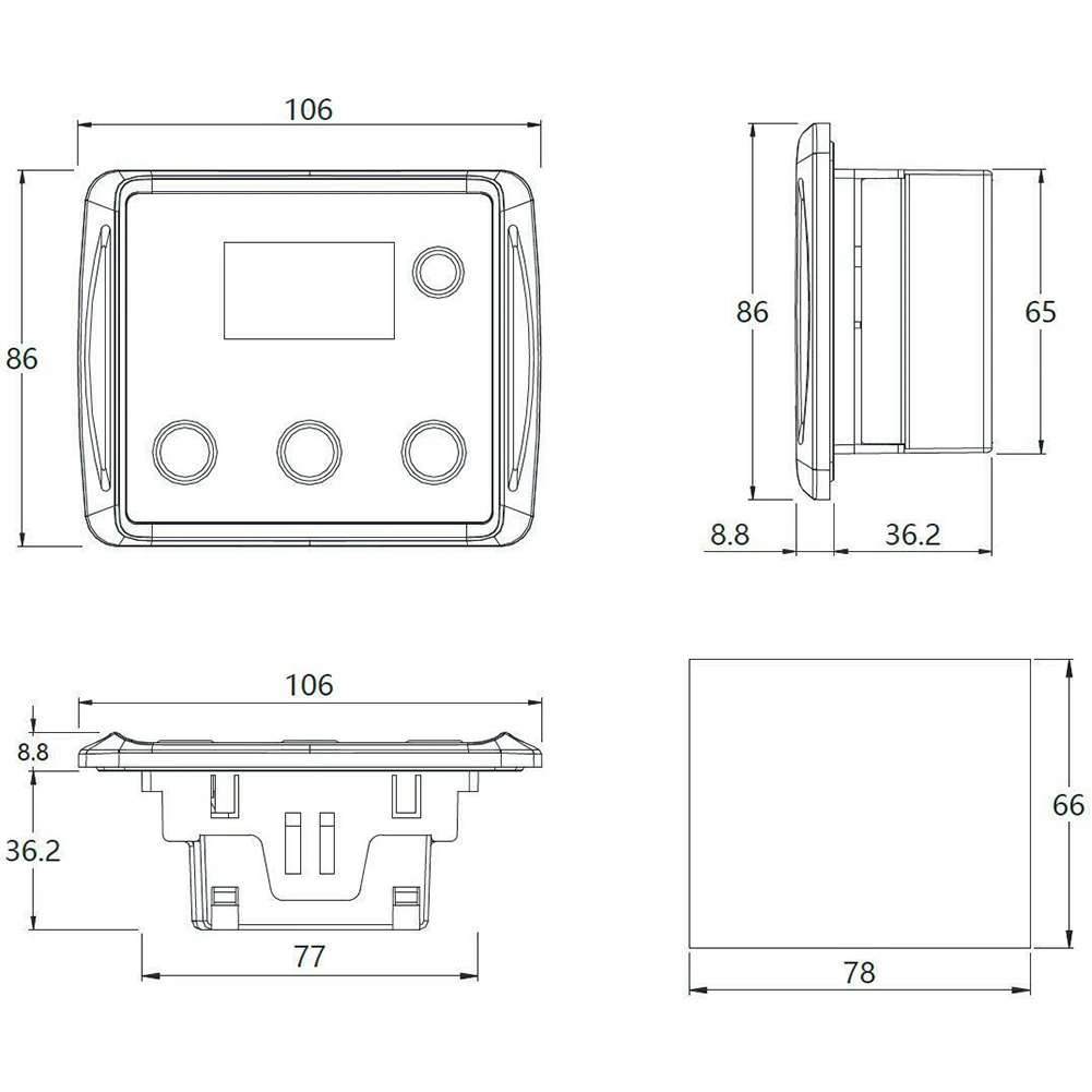 

Controller Genset Controller DC30 Diesel/Gasoline/gas For Small Generator LCD Display Oil-proof PC Front Panel